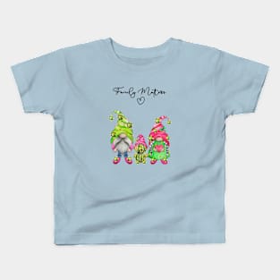 Family Matters Cactus Gnome Family Watercolor Art Kids T-Shirt